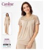 52255 АКЦИЯ Бежевый Костюм домашний CAROLINE р 2XL- 5XL (в уп 4 шт)