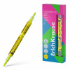 60794 АКЦИЯ Двухсторонний текстмаркер ErichKrause  Visioline V-16 Brush Neon, цвет чернил желтый (в коробке по 12 шт.)