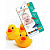 B2755588-R (600) Игрушка для ванны уточки 3 шт. сетка, хенгтег КАПИТОШКА в кор.4*150наб 401656