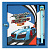 DV-15946-1 Блокнот 13,5*18 см 50л с замком "Racing Car" с ручкой
