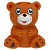 YF-02-2023 Игрушка для ванны мишка 10 см 1 шт. в сетке КАПИТОШКА в кор.2*240шт 360275