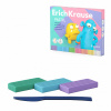 61351 + Пластилин классический ErichKrause Jolly Friends Pastel 8 цветов со стеком, 144 г (в коробке 8 шт)