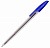15-7293 Ручка шариковая Qredo 734-T, 0,7мм, синяя, прозрачный корпус, 50шт/кор *50/1000/4000